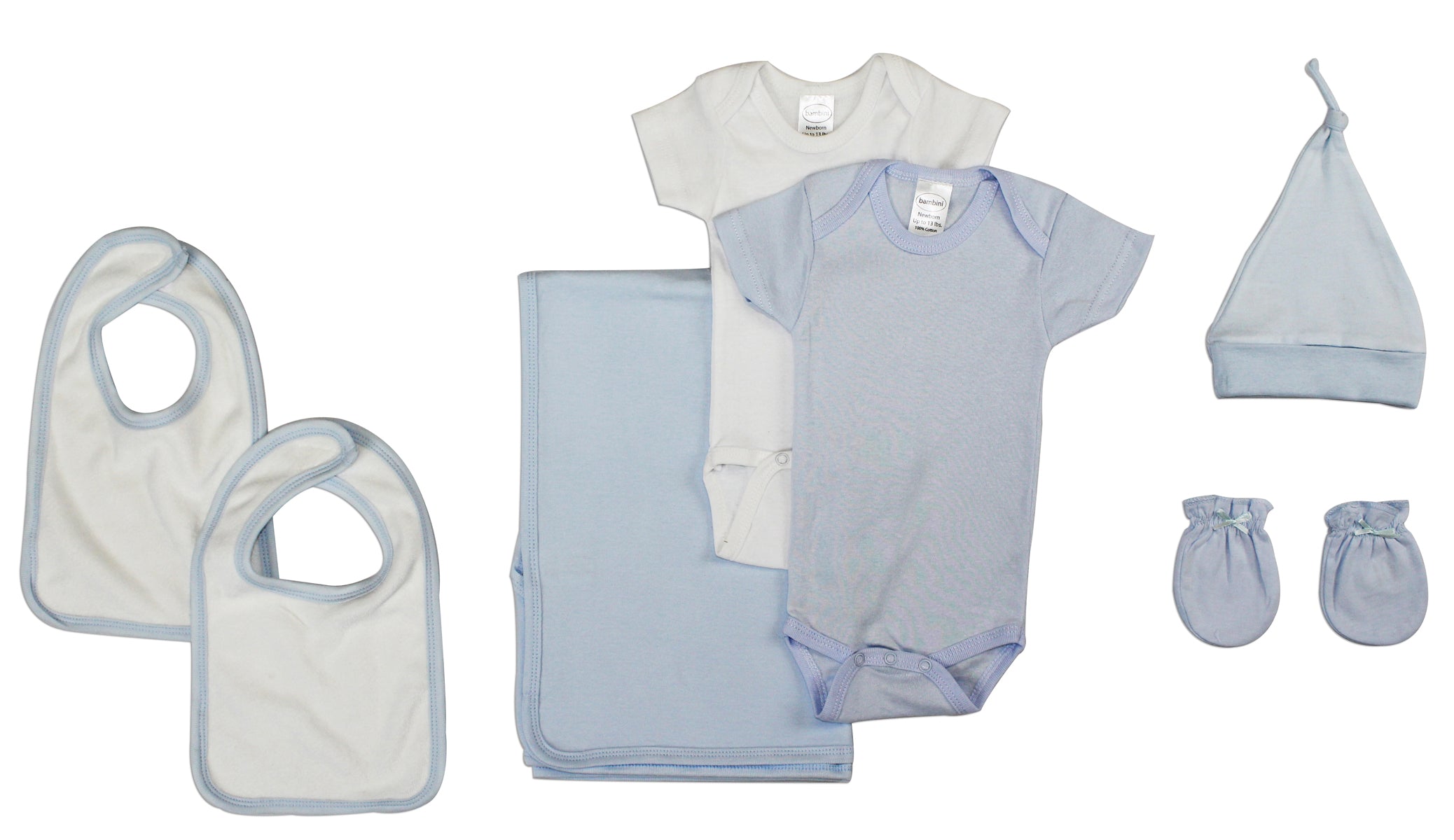 Newborn Baby Boy 7 Pc Layette Baby Set