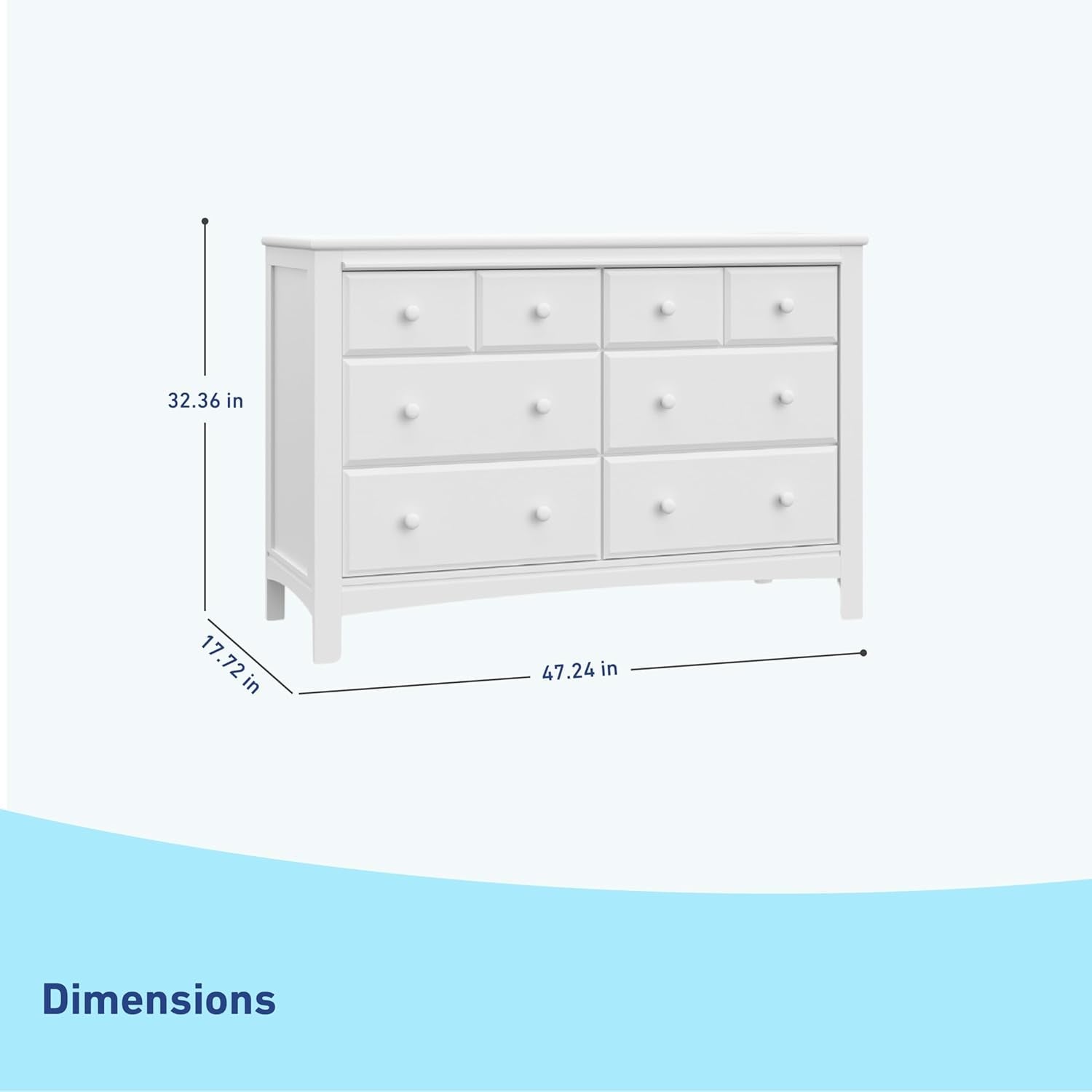 White Six Drawer Dresser For Nursery Organization Solutions