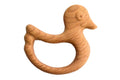 Organic Wooden Rattle-Teether Duck