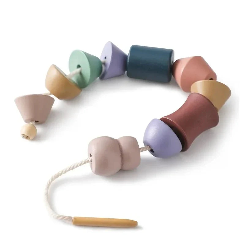 Montessori Wooden Toy Stacking & Threading for children multi-variant