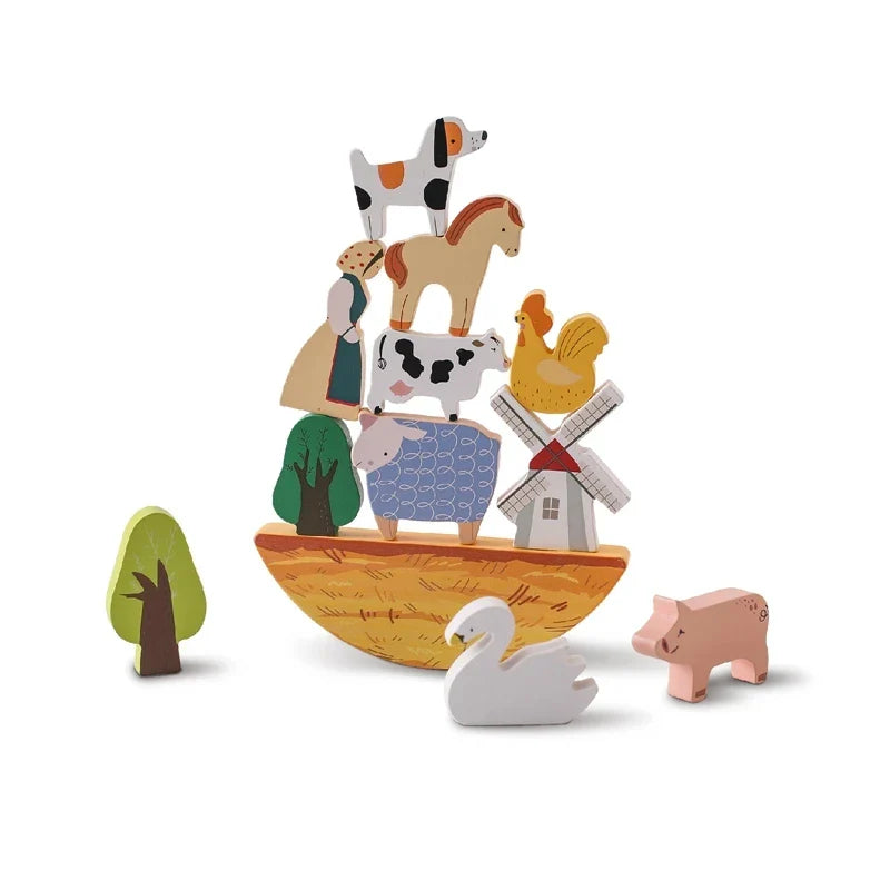 Montessori Wooden Toy Stacking & Threading for children multi-variant