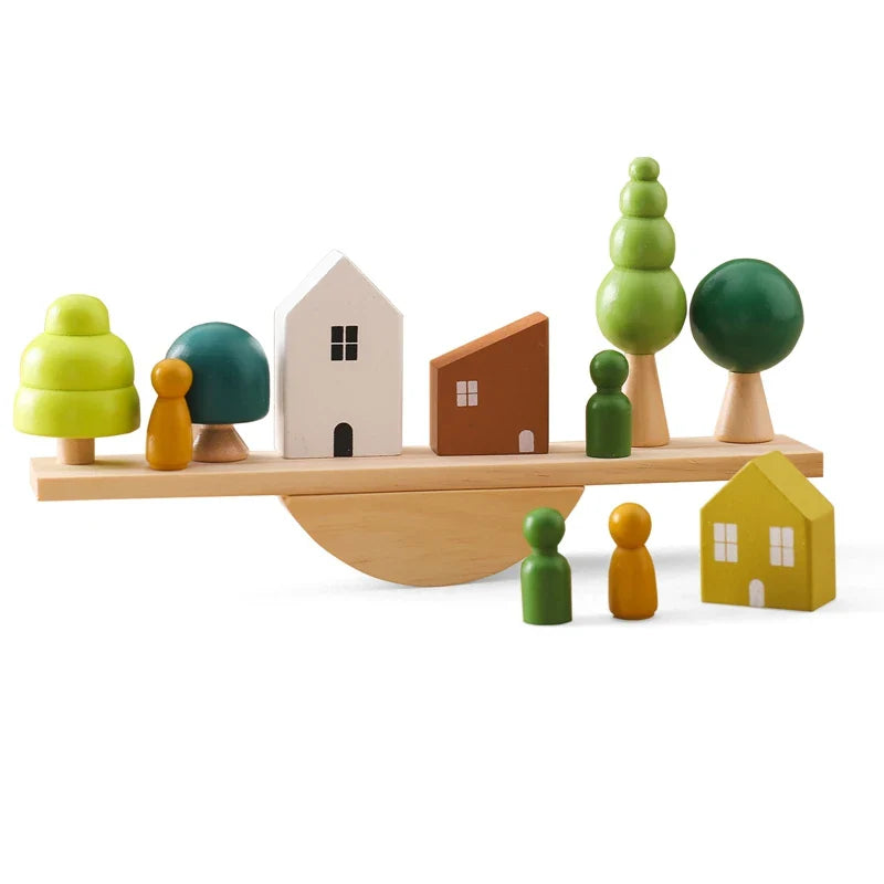 Montessori Wooden Toy Stacking & Threading for children multi-variant