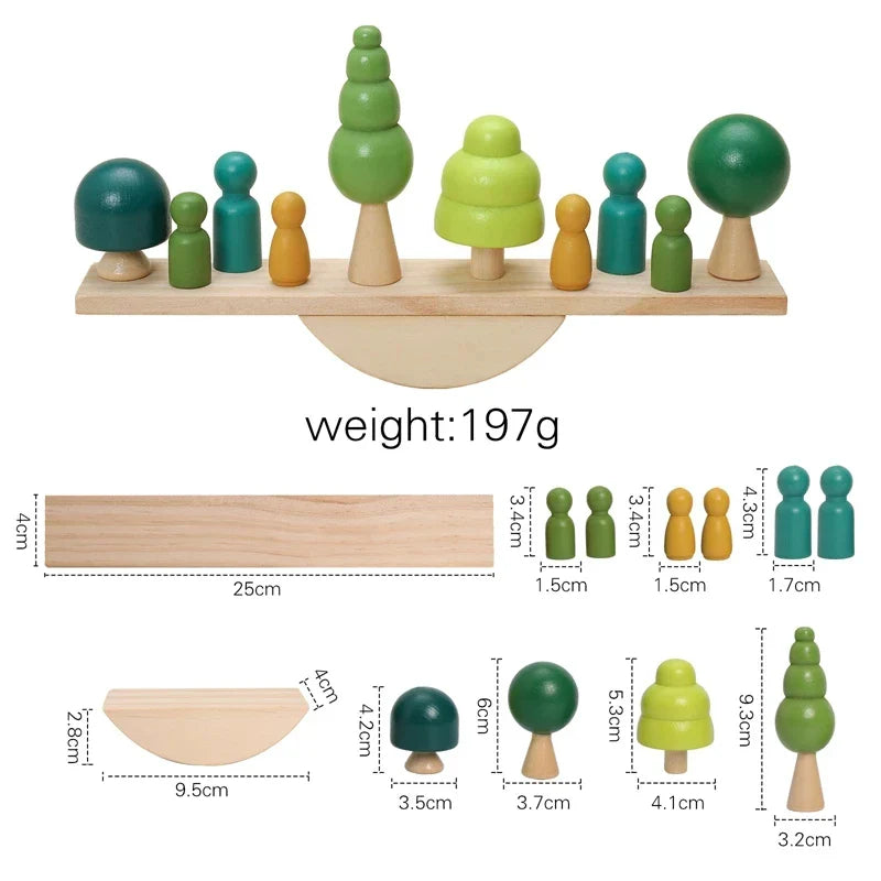 Montessori Wooden Toy Stacking & Threading for children multi-variant