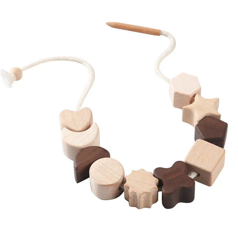 Montessori Wooden Toy Stacking & Threading for children multi-variant