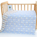 Blue Alpaca, 6-Layer Muslin Baby Blanket - Soft Cotton Bedding for Infants and Toddlers