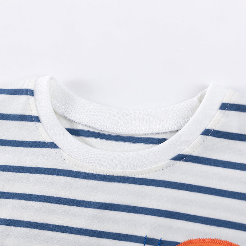 Summer Hot Selling Baby Kids Girls Short Sleeves Cartoon Pattern T-shirt and Shorts Clothing Set-1