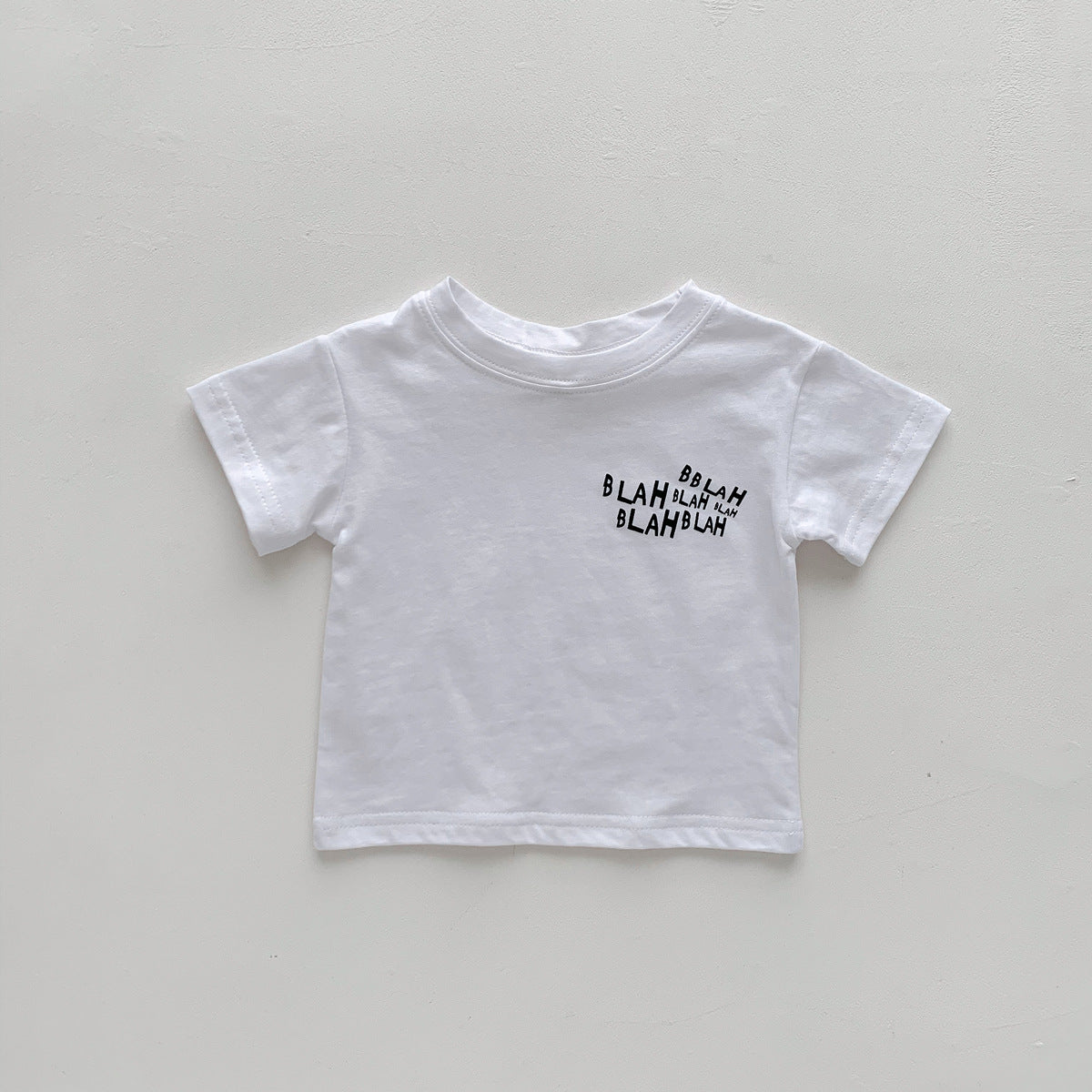 Summer Baby Kids Unisex Letter Print T-Shirt And Denim Overalls Clothing Set