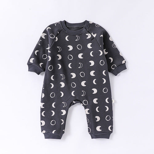 Autumn and Spring Arrival Baby Unisex Simple Pattern Long Sleeves Casual Rompers