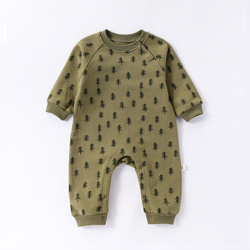Autumn and Spring Arrival Baby Unisex Simple Pattern Long Sleeves Casual Rompers
