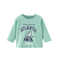 Baby Boy Cool Print Pattern Long Sleeve Soft Cotton Pullover Shirt-0
