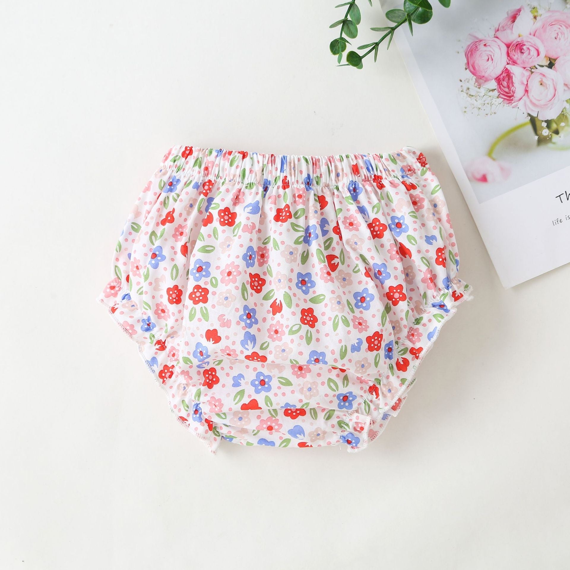 Baby Girls Floral Print Pattern With Bow Tie Design Round Collar Sleeveless Princess Newborn bodysuit Dress