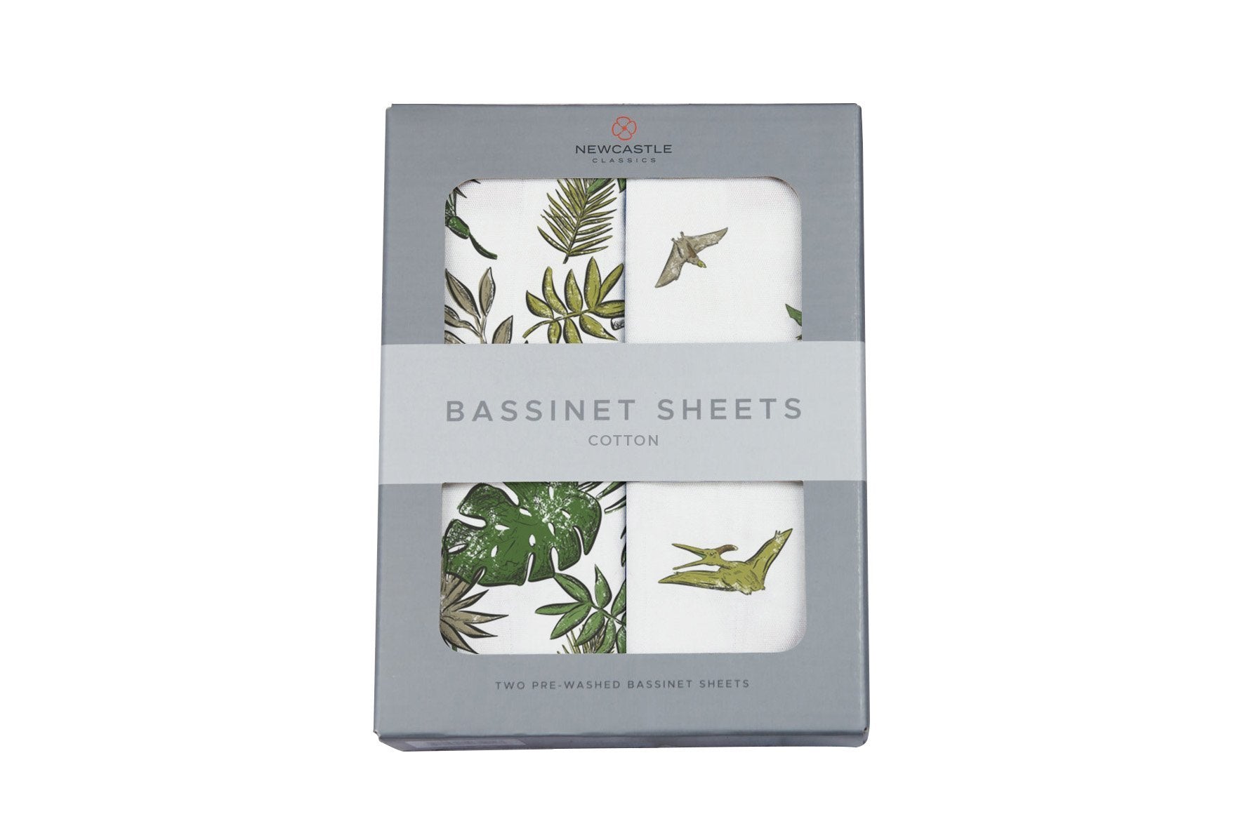 Tropical Forest and Pteranodon Cotton Bassinet Cover
