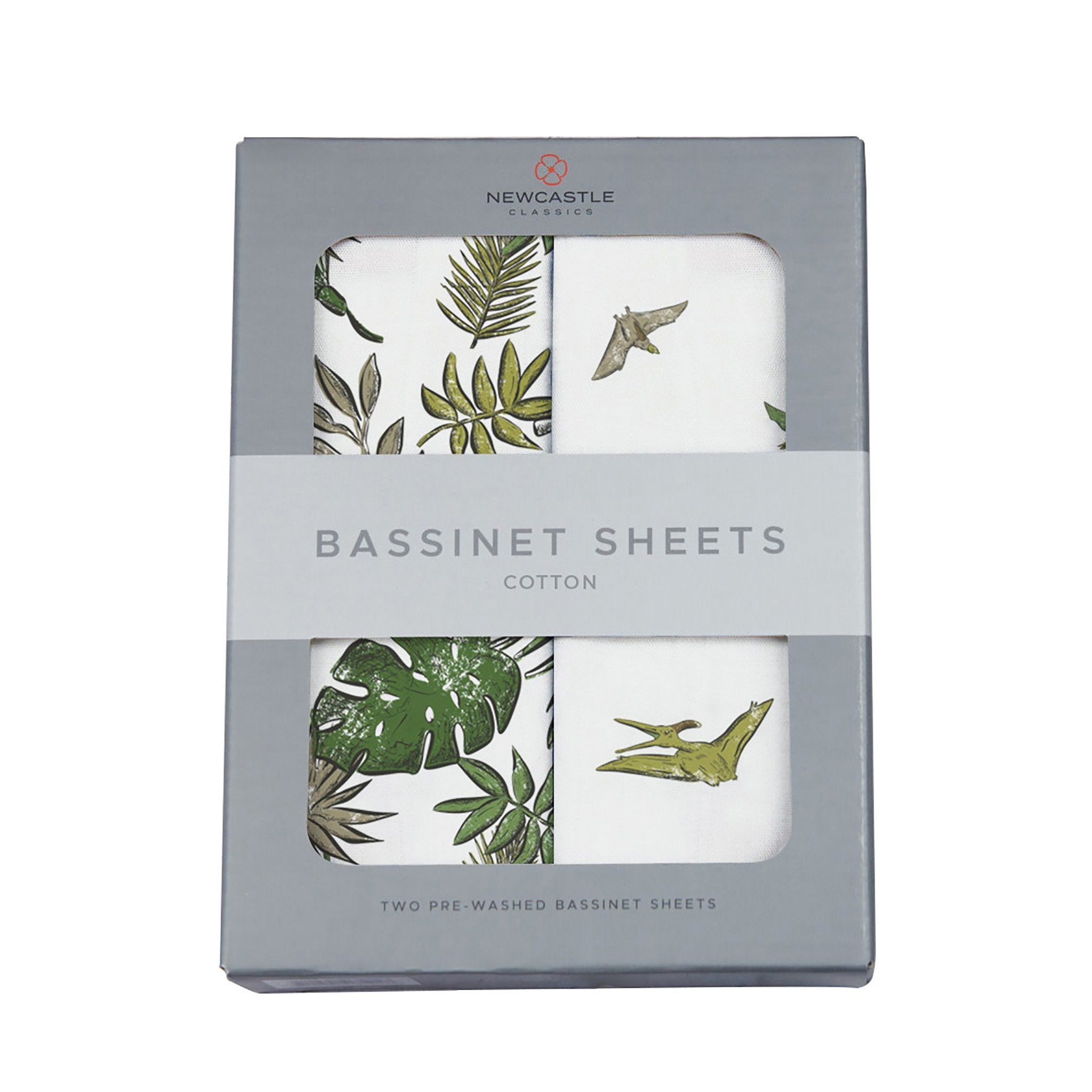 Tropical Forest and Pteranodon Cotton Bassinet Cover