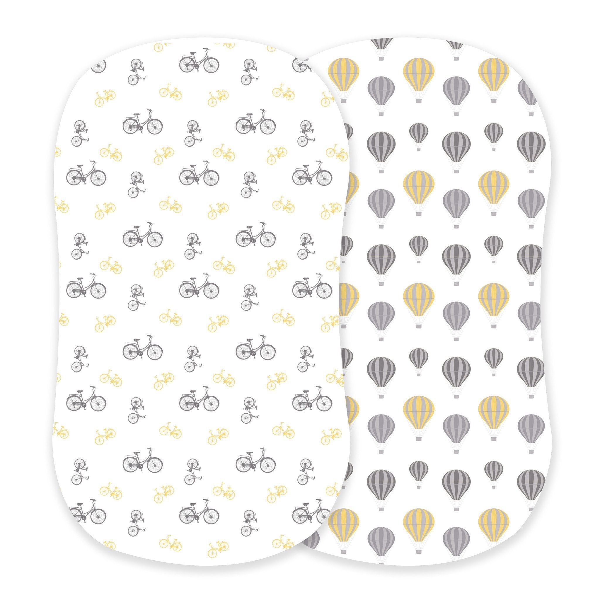 Vintage Bicycles and Hot Air Balloon Bamboo Changing Pad